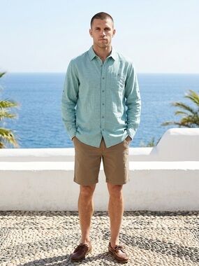 L.L. Bean Mens Long Sleeve Traditional Fit Green Button Up Shirt Size XXL New